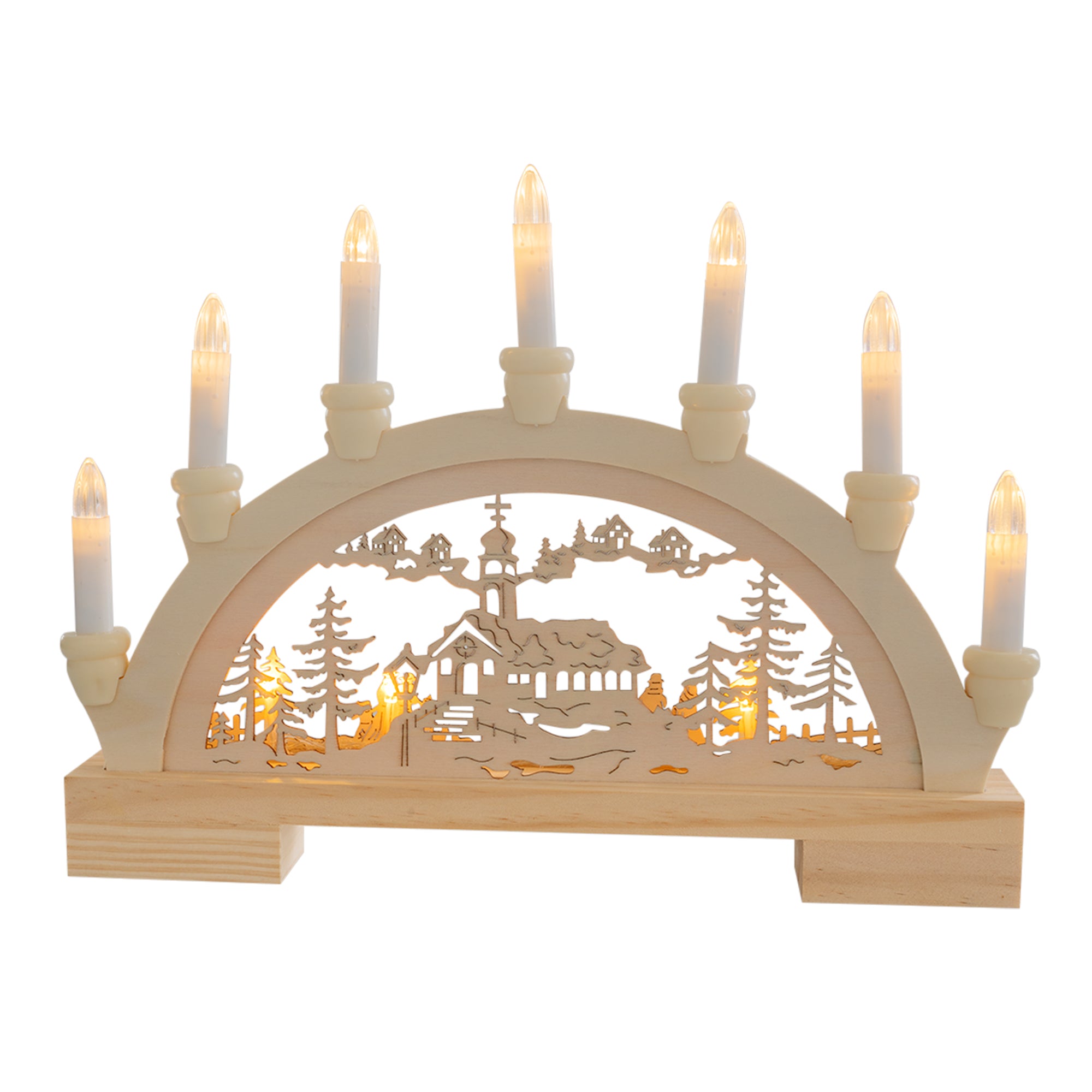 Cosy Village LED Candle Bridge