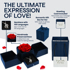 Eternal Rose & Love Necklace Gift Set
