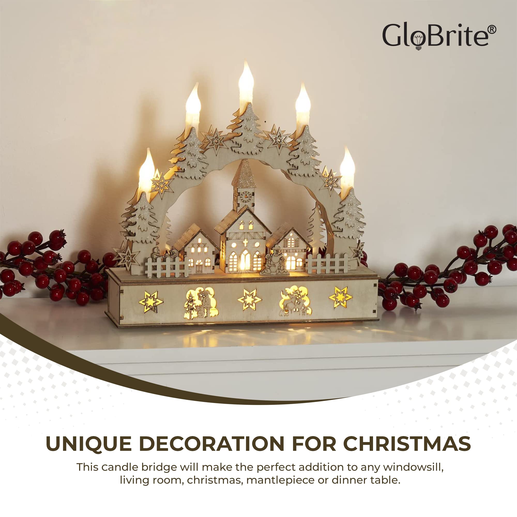 Magical Wooden Christmas Candle Bridge