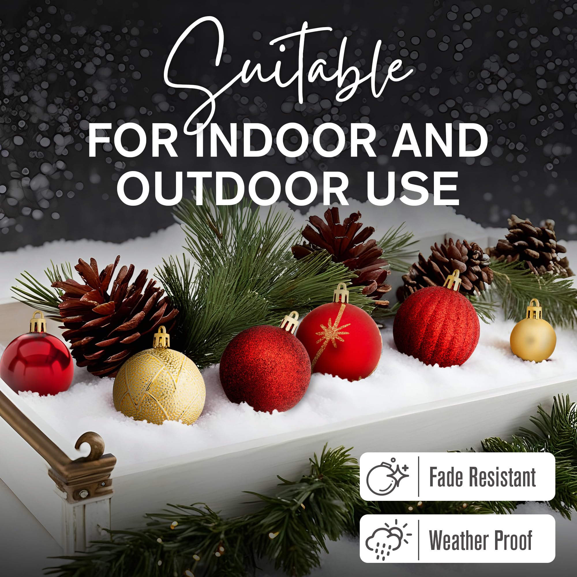 Red Gold Christmas 108 Bauble Set