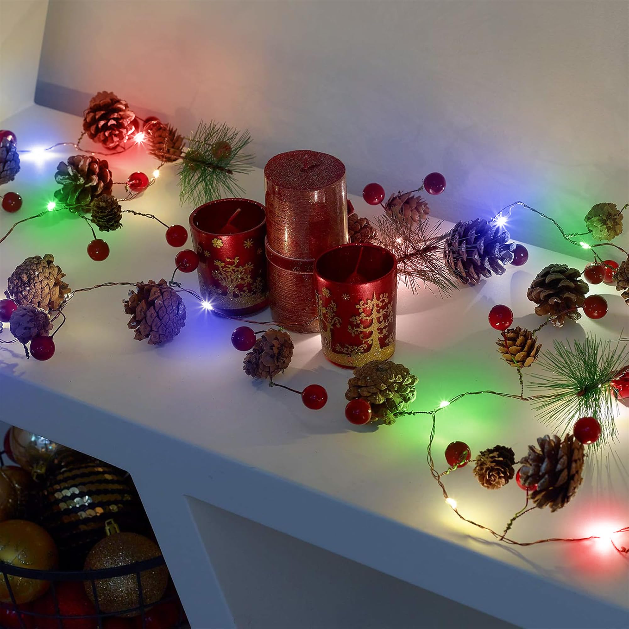 2m Pre-Lit Christmas Garland