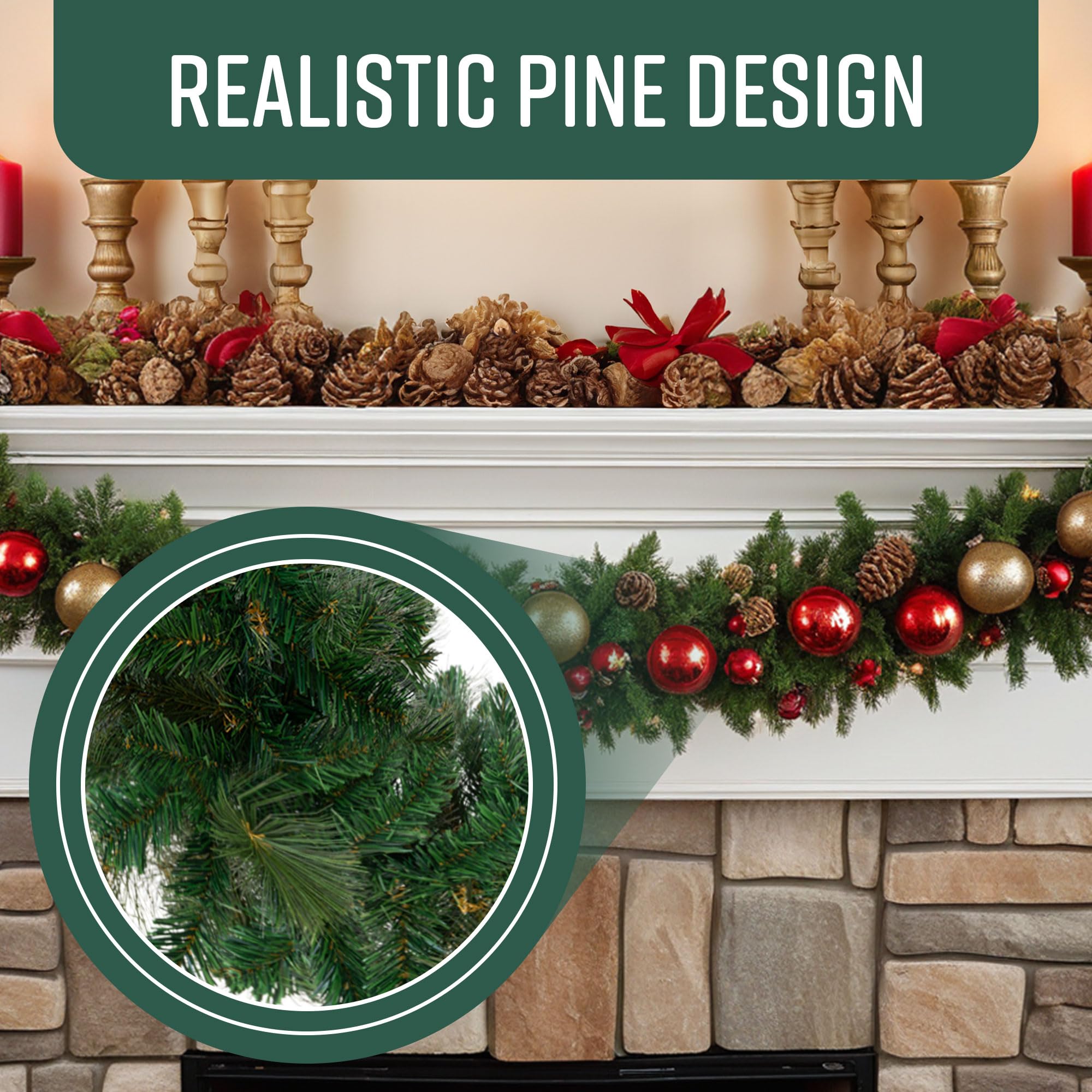 Victorian Pine Christmas Garland