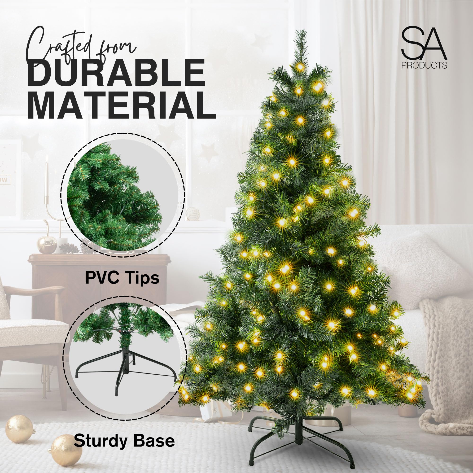 Slim Pre-Lit Christmas Tree