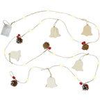 LED Pine Cone and Bell Garland