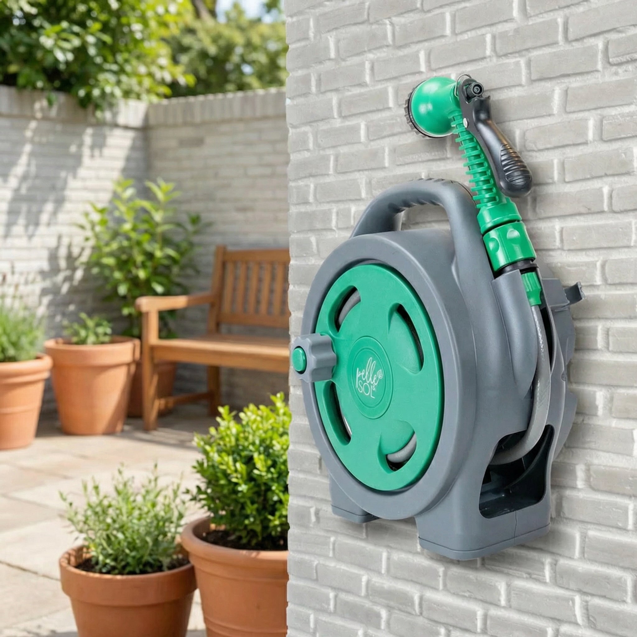 10m Garden Hose Reel Kit-Garden & Outdoor-Pelle & Sol-DREIBACH