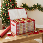 112-Piece Decoration Storage Box-Christmas Decor-Pelle & Sol-Red-DREIBACH