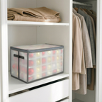 112-Piece Decoration Storage Box-Christmas Decor-Pelle & Sol-White/Grey-DREIBACH