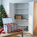 112-Piece Decoration Storage Box-Christmas Decor-Pelle & Sol-White/Grey-DREIBACH