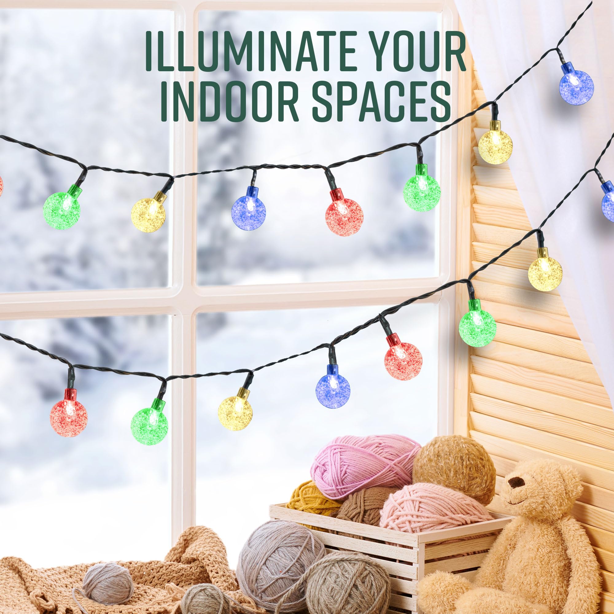Solar Crystal Ball String Lights