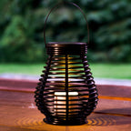 Rattan Solar Garden Lantern
