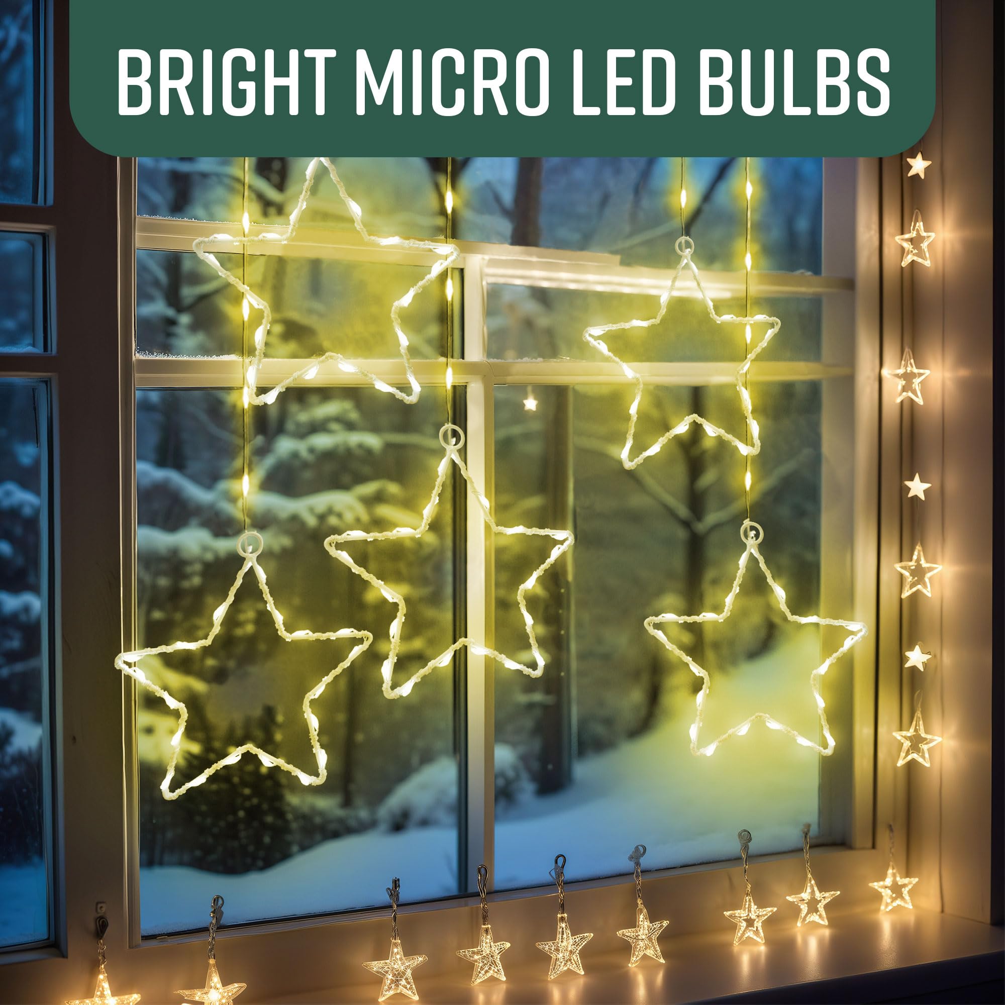Star LED Curtain Window Lights