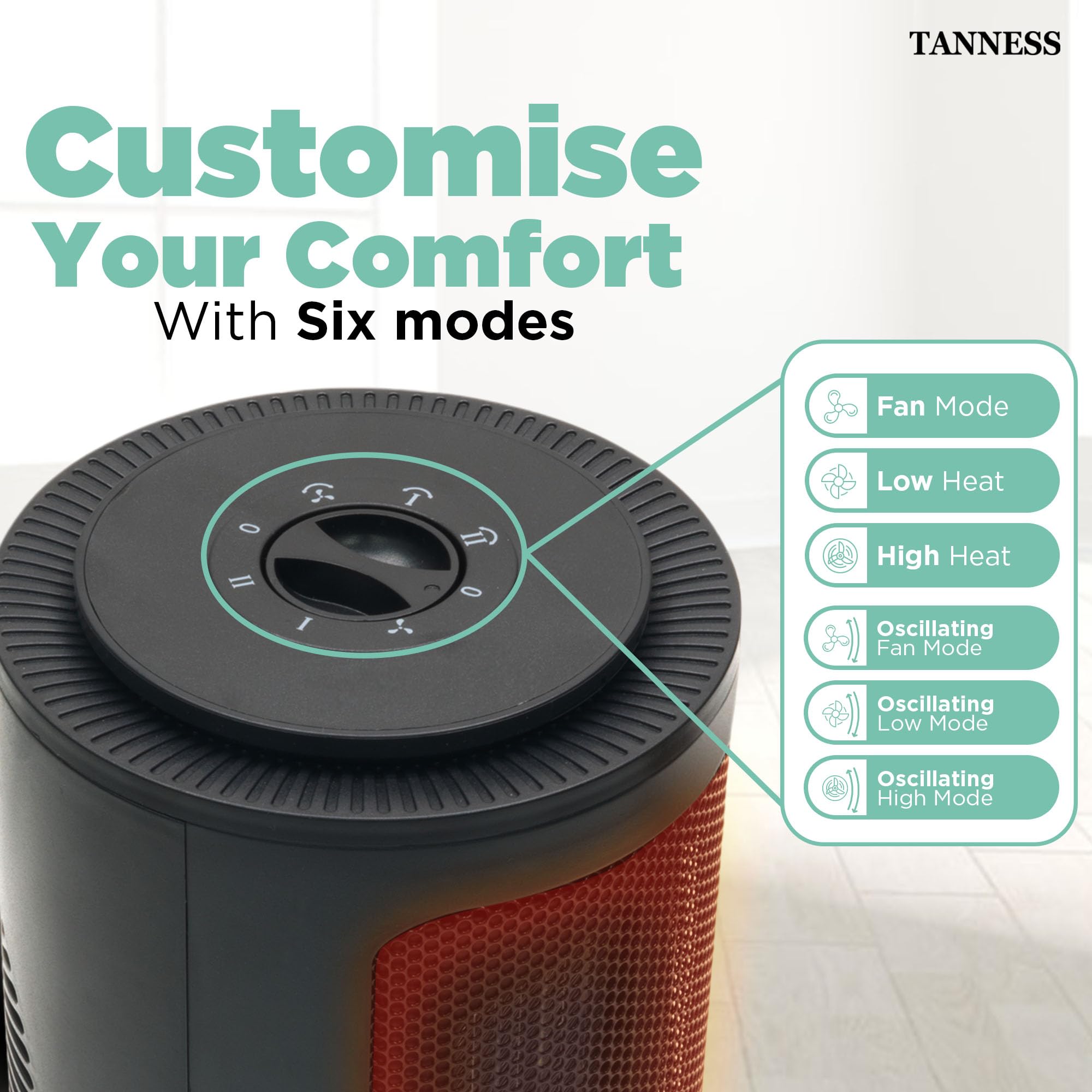 Dual Function Electric Fan Heater