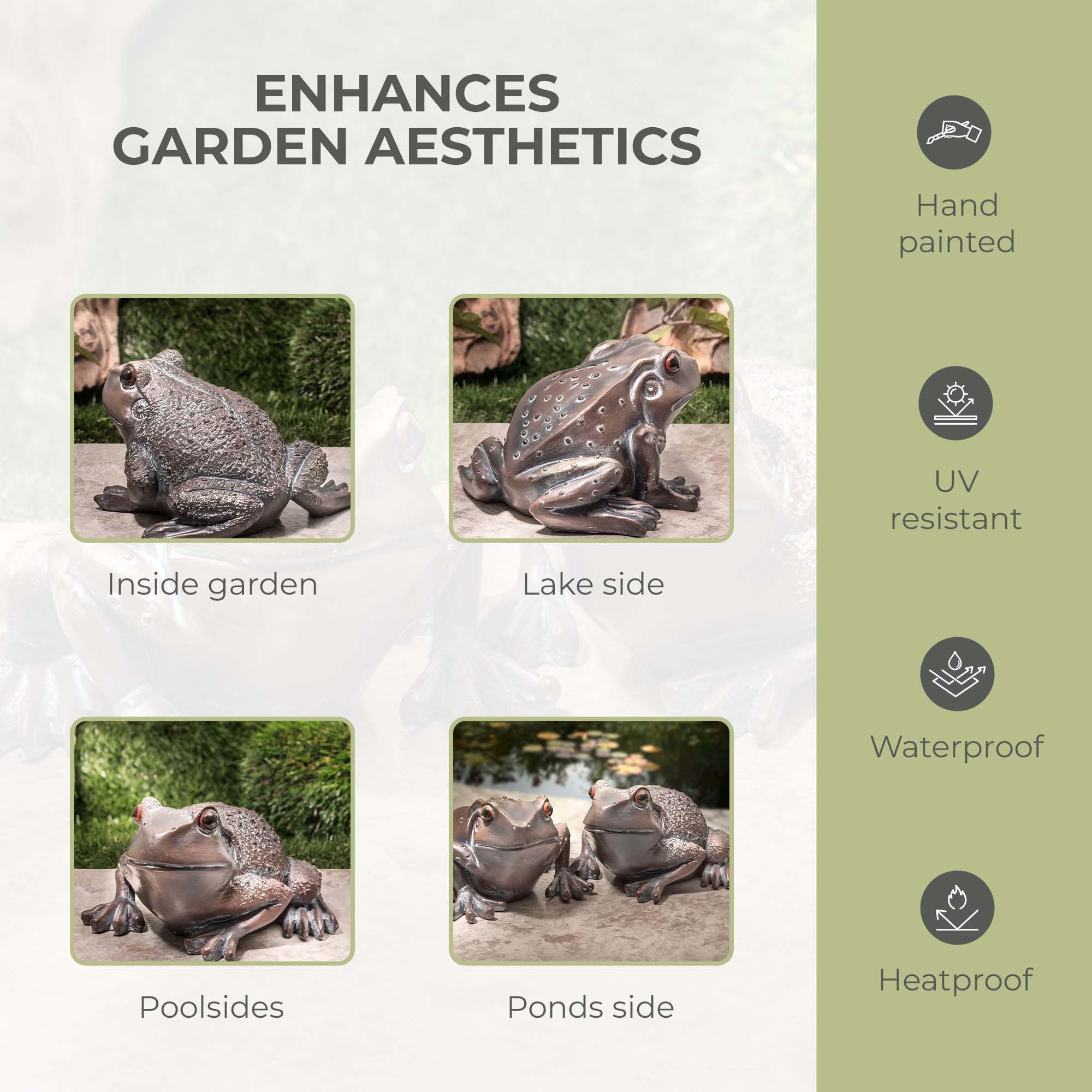 Garden Frog Ornament Set