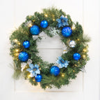 Illuminated Winter Christmas Wreath
