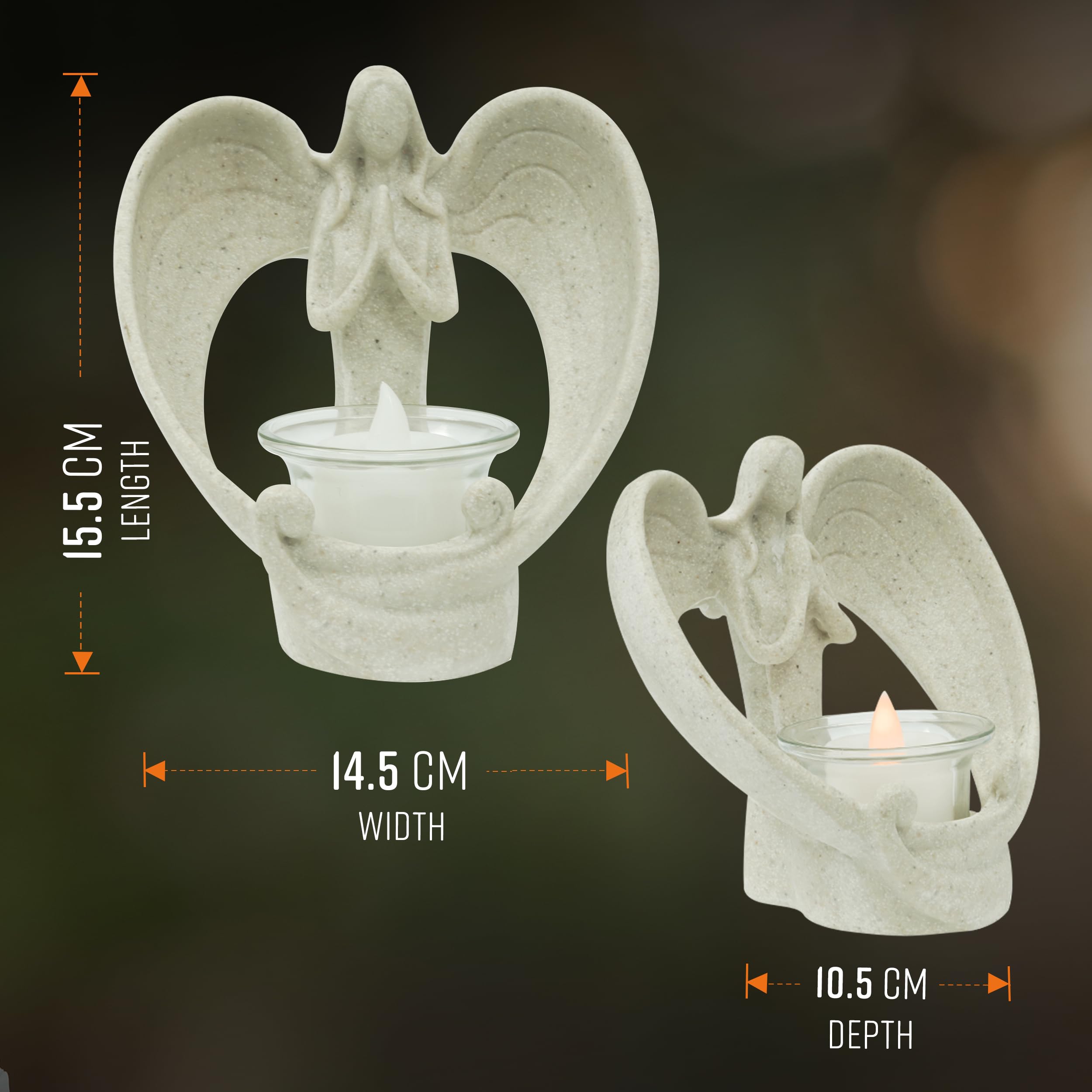 LED Angel Candle Holders