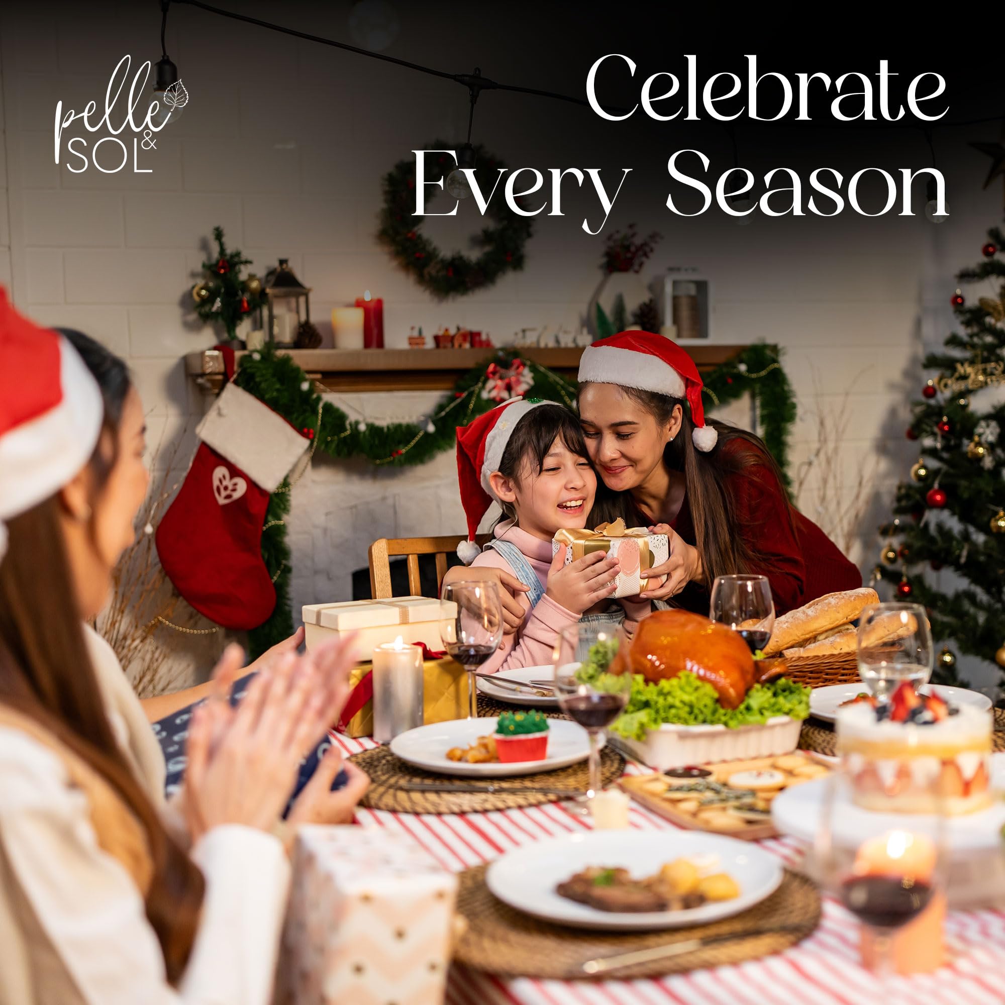 Green Christmas Tinsel Garland