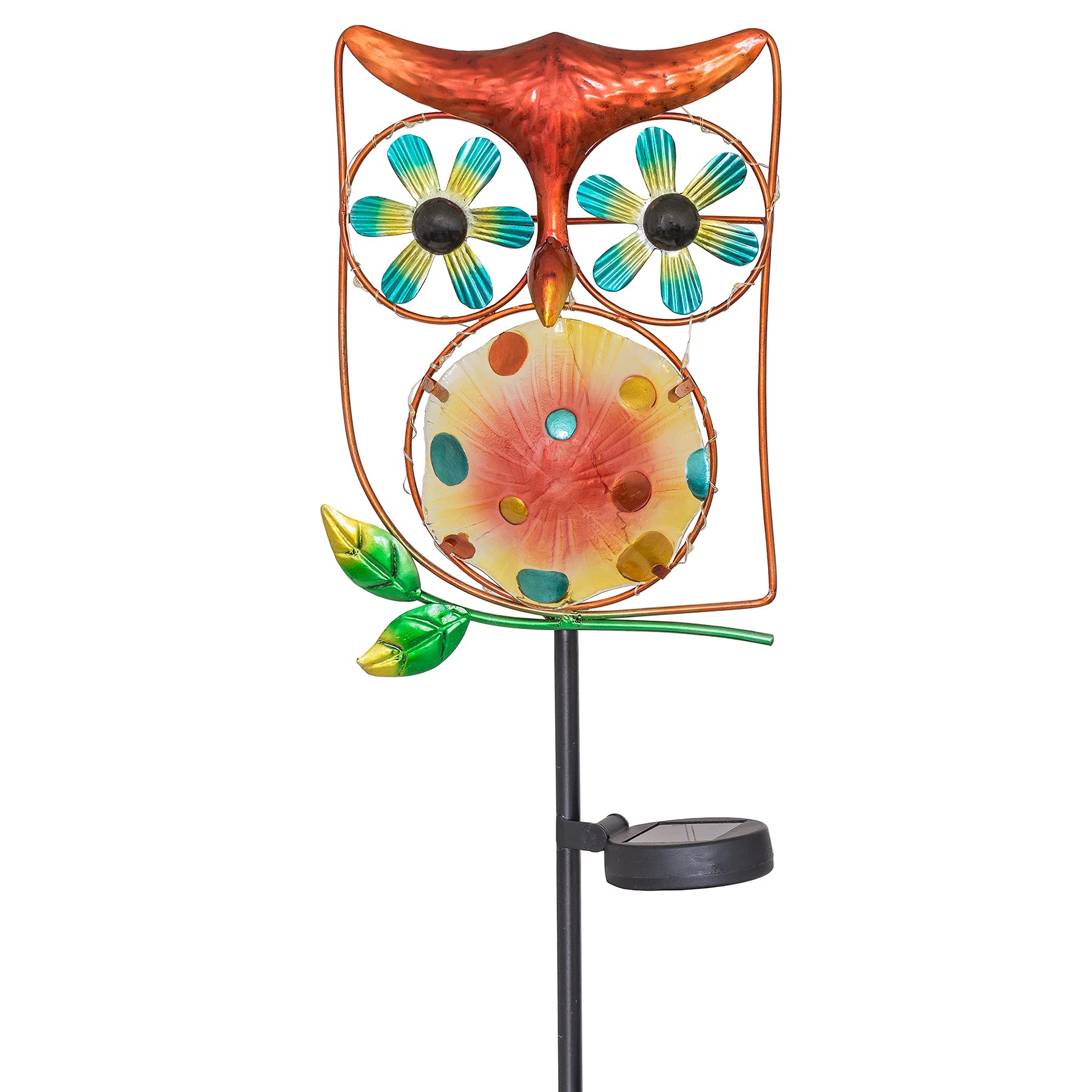 Solar Owl Garden Wind Spinner