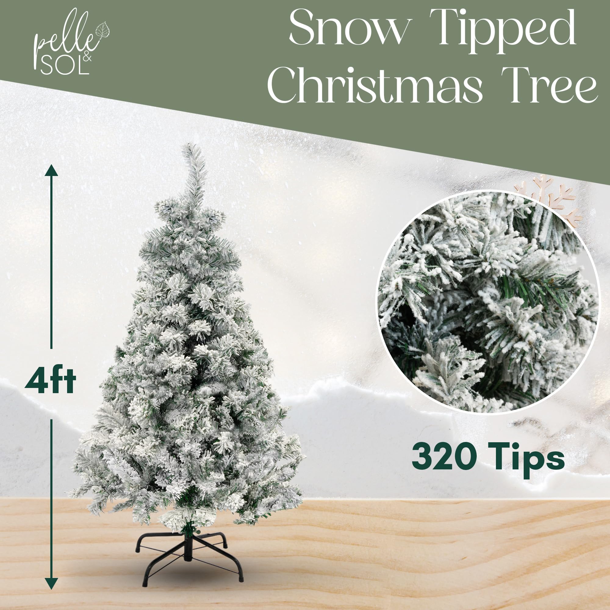 Snow Tipped Flocked Christmas Tree