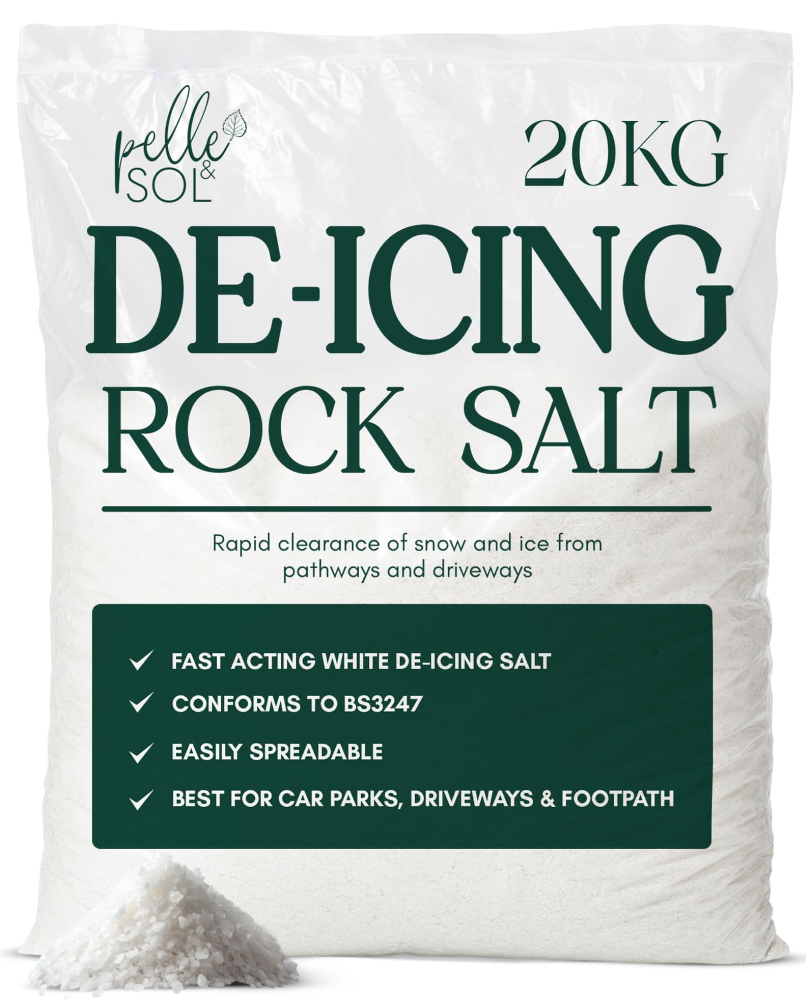 Fast-Acting White De-Icing Salt