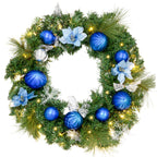 Illuminated Winter Christmas Wreath