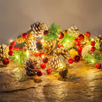 2m Pre-Lit Christmas Garland-Christmas Decor-GloBrite-Gold-DREIBACH