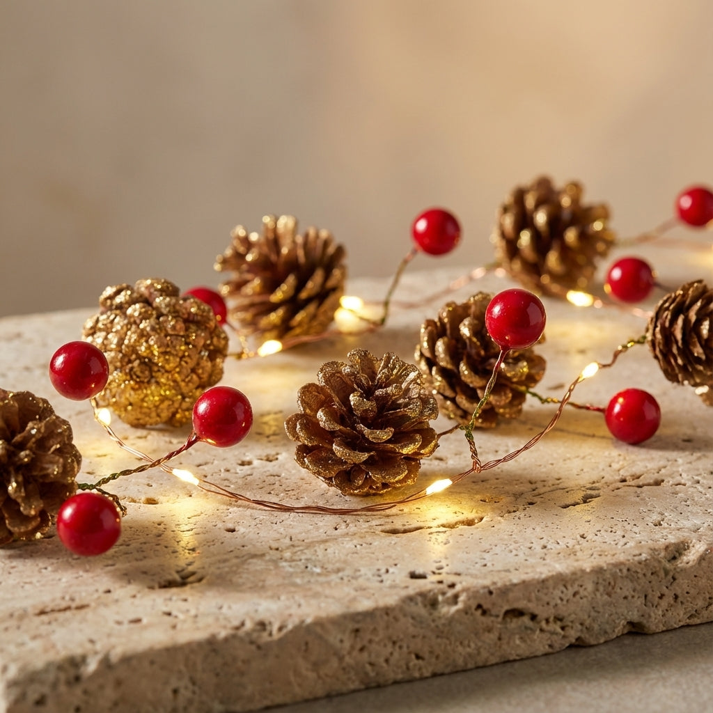 2m Pre-Lit Christmas Garland