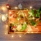 LED Pine Cone and Bell Garland