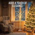 6ft Pre-Lit White Birch Tree