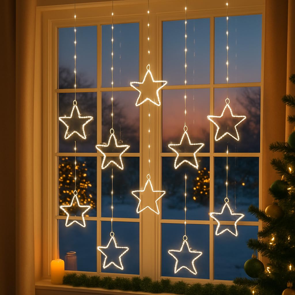 Star LED Curtain Window Lights