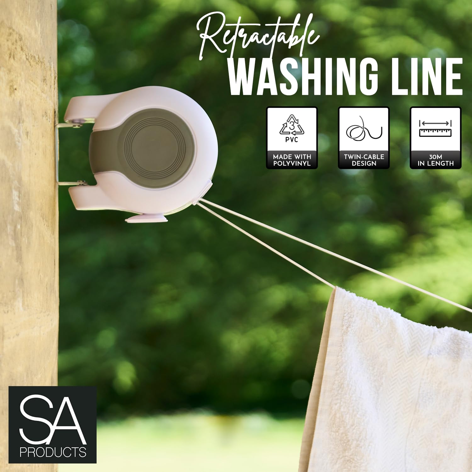 Wall Mounted Retractable Washing Line