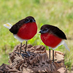 Set of 2 Robin Garden Ornaments