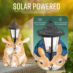 Solar Rabbit Family Garden Lantern