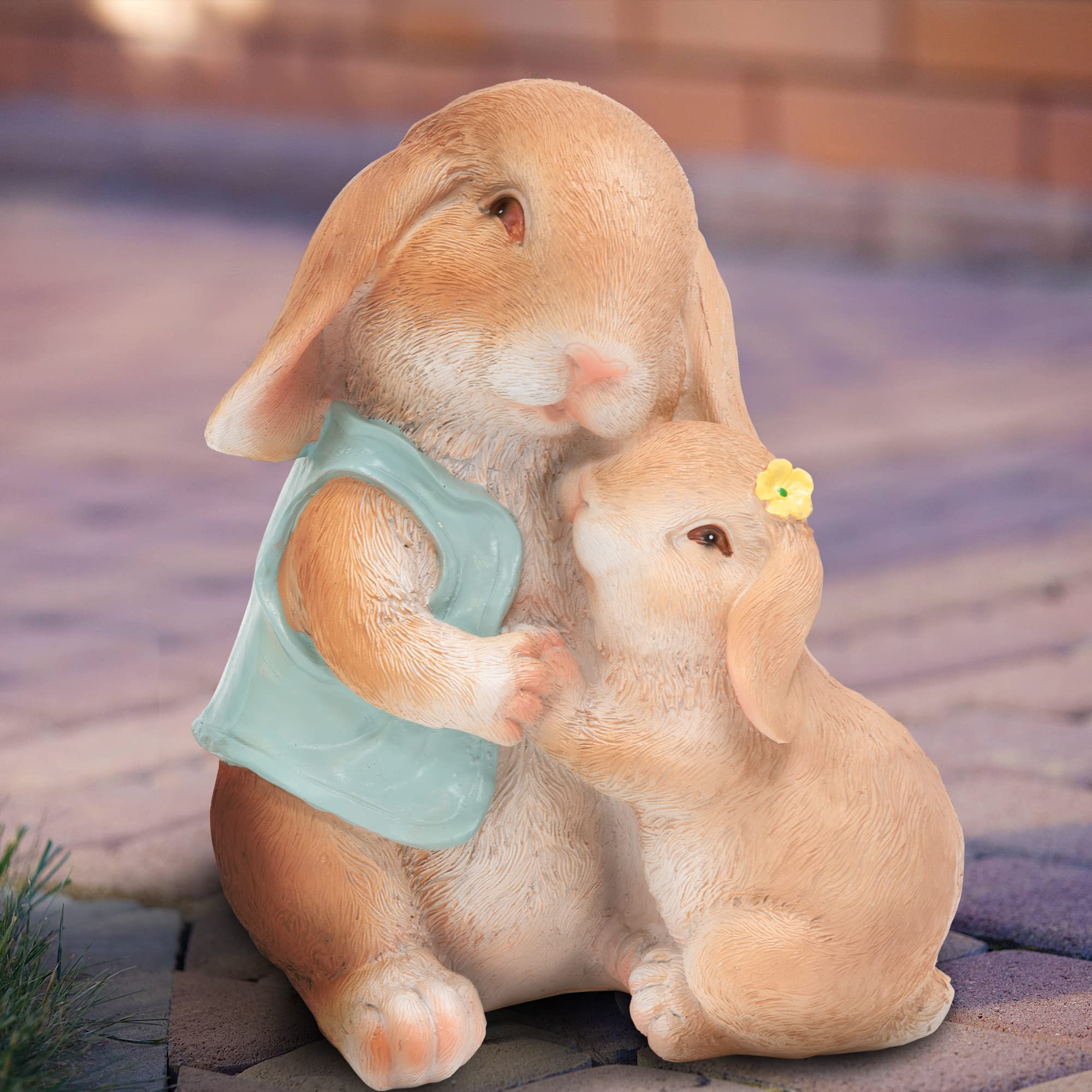 Garden Mother & Child Rabbit Ornament