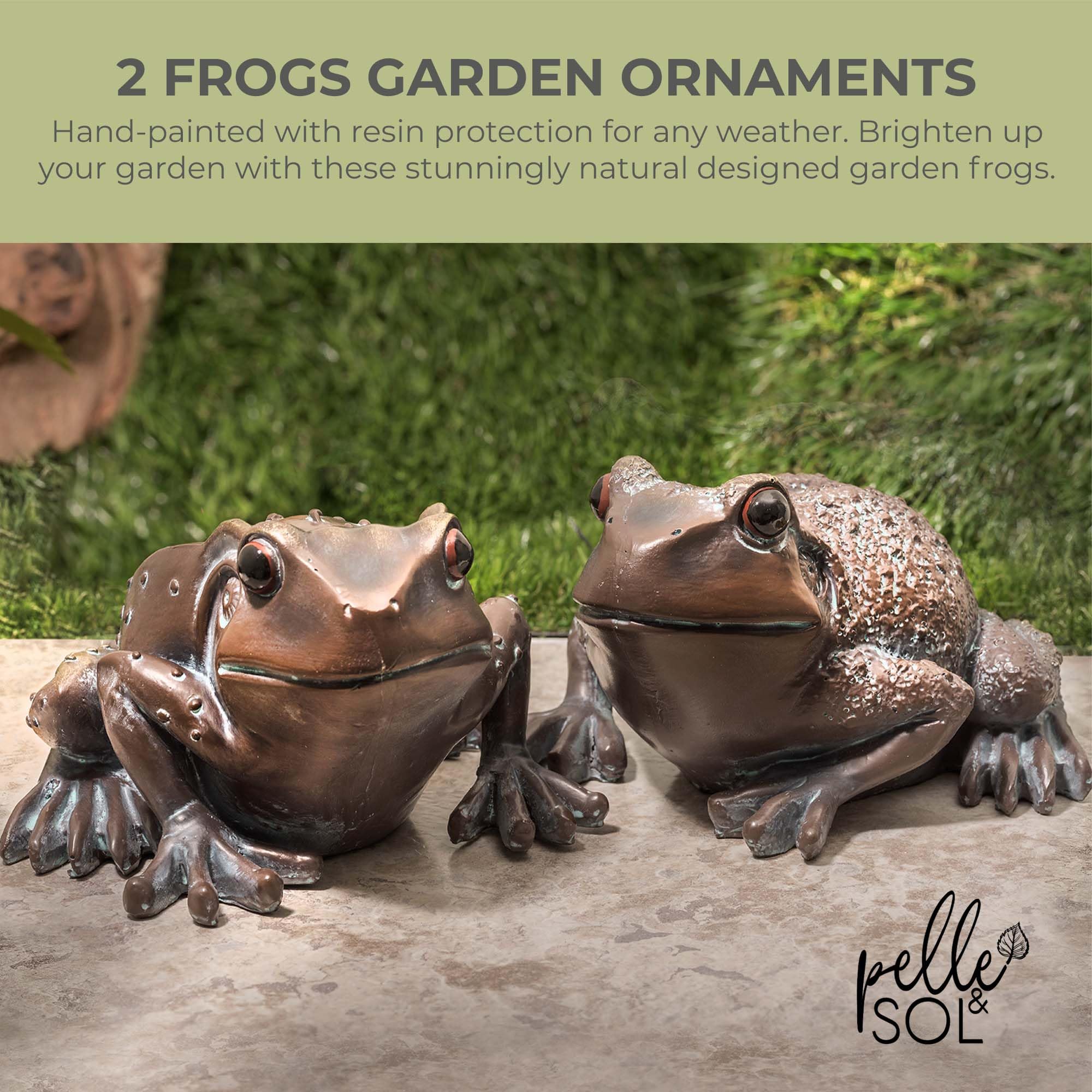 Garden Frog Ornament Set