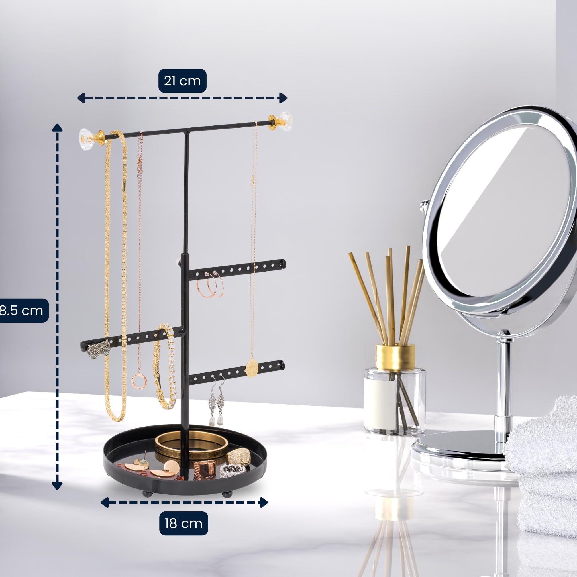 4-Tier Jewellery Holder-Home & Living-Sasha Morel-Black-DREIBACH