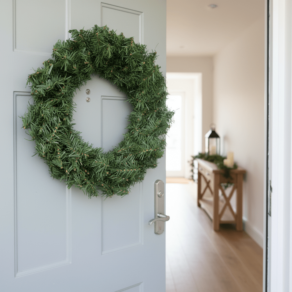 40cm Green Christmas Wreath-Christmas Decor-Pelle & Sol-DREIBACH