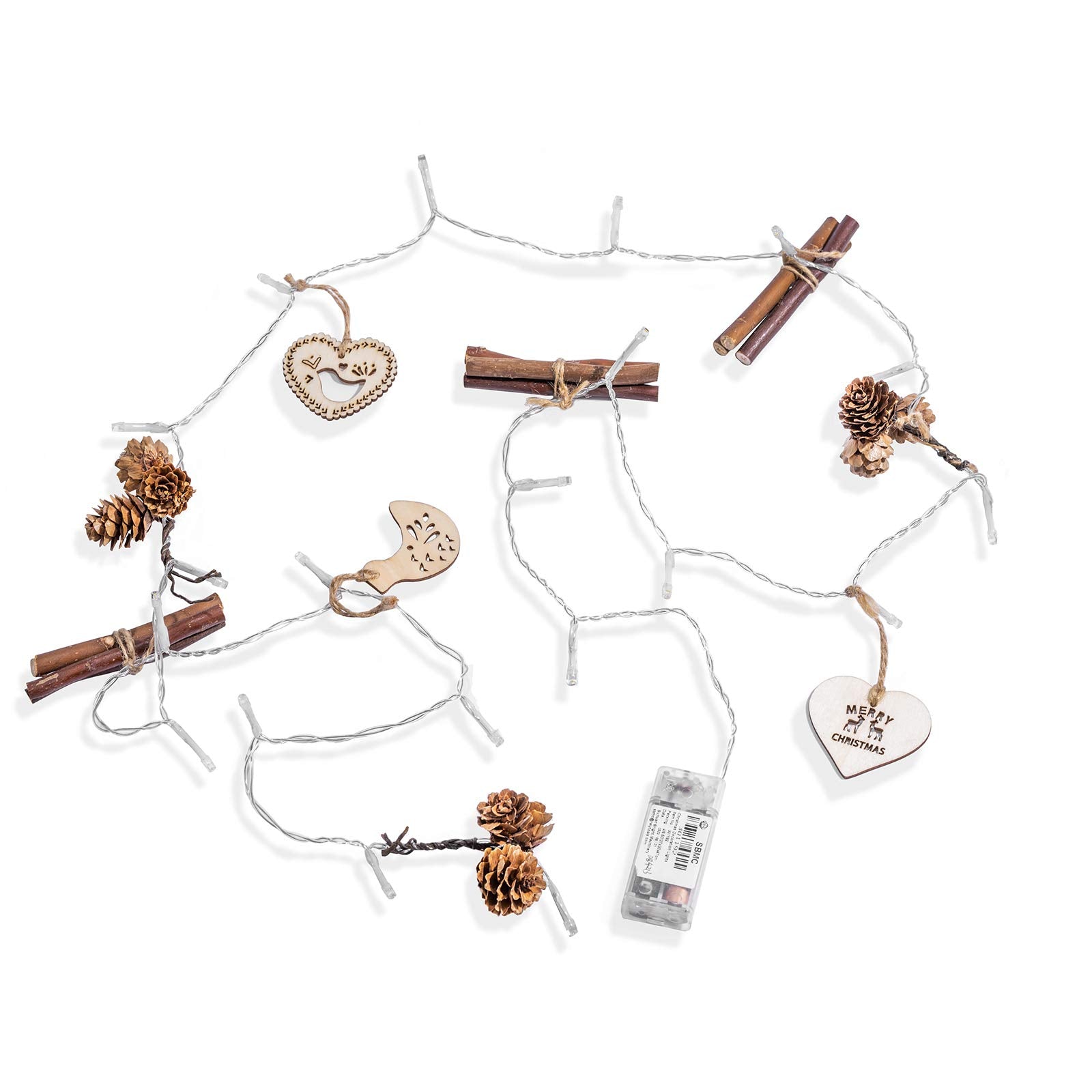 LED Pine Cone Christmas Garland