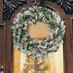 LED Snow-Dusted Christmas Wreath
