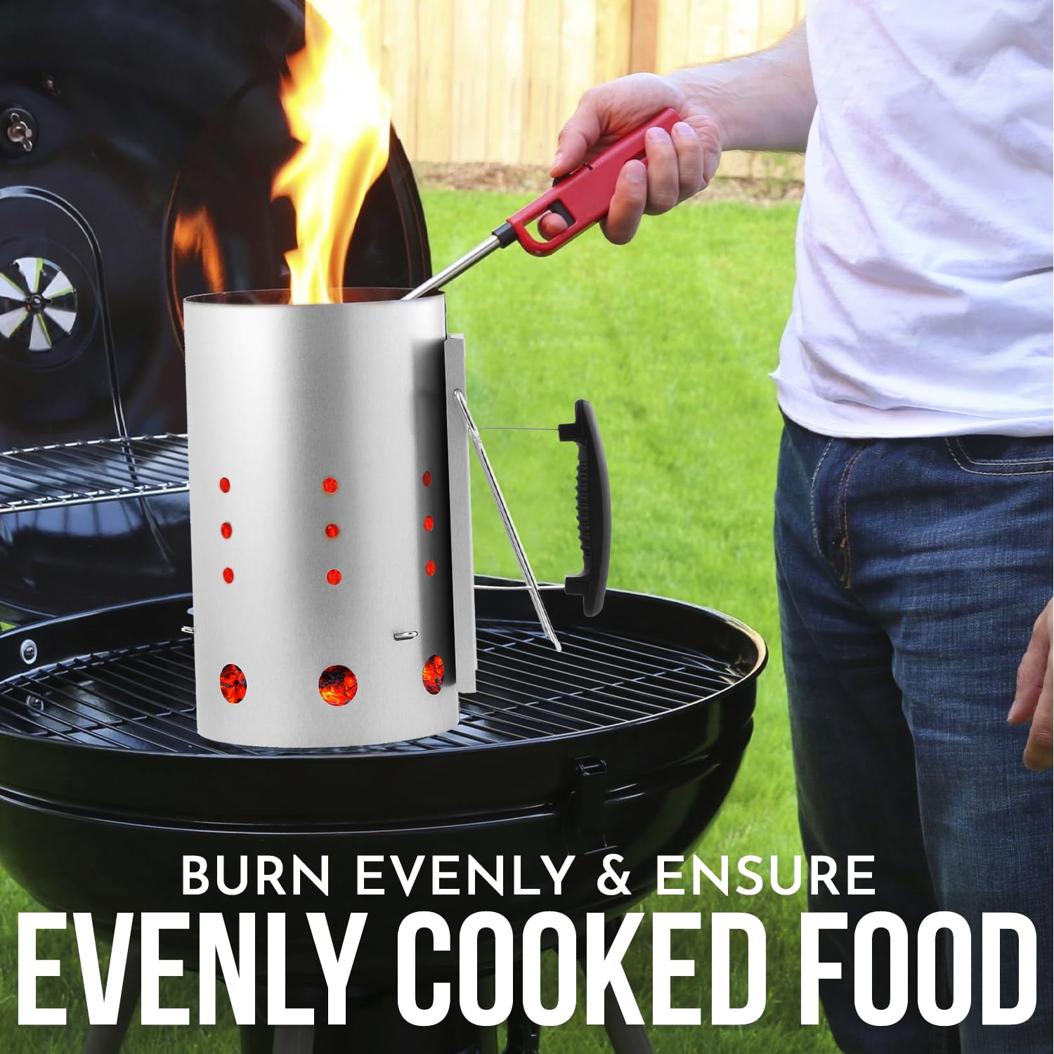 Metal Charcoal BBQ Chimney Starter