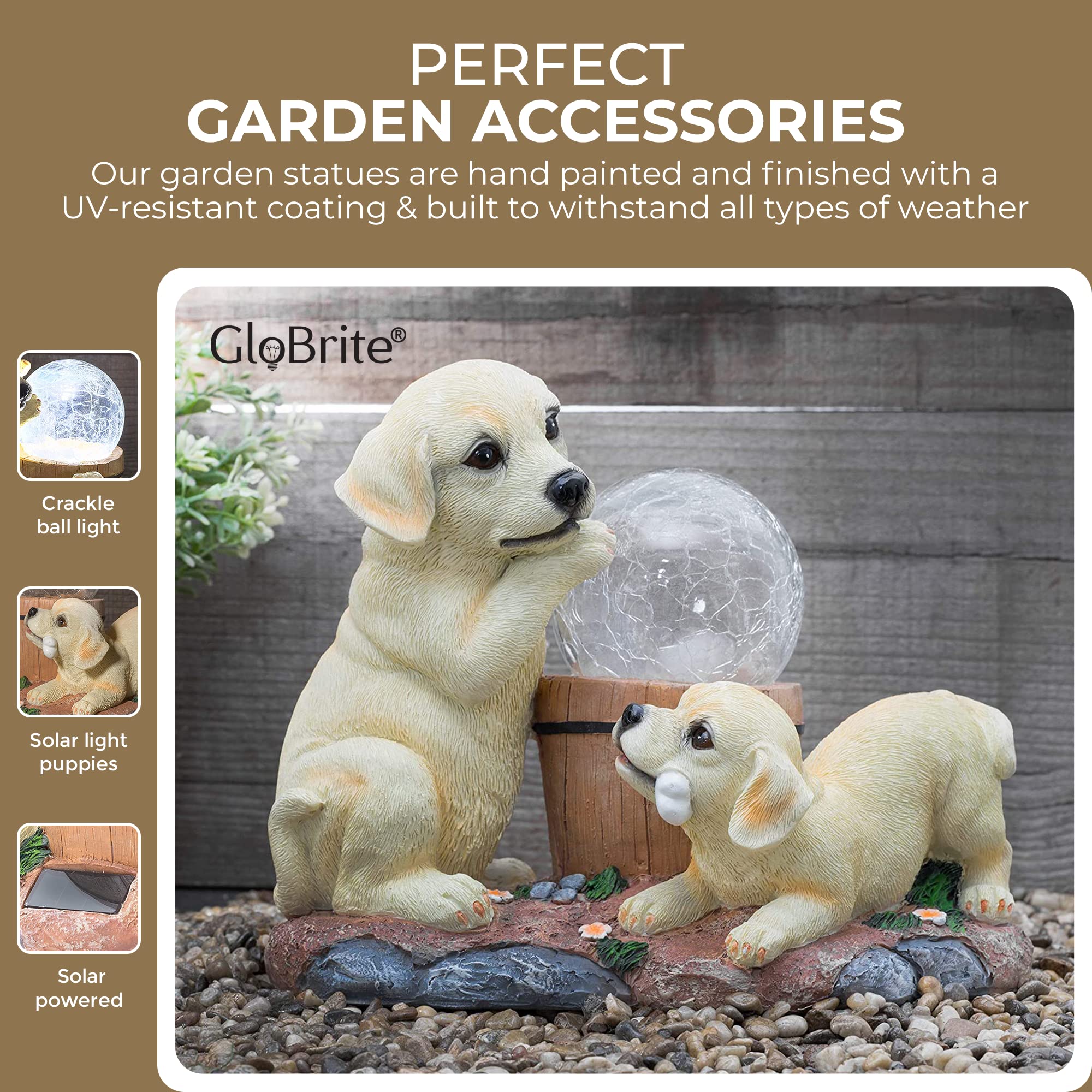 Solar Labrador Garden Ornaments