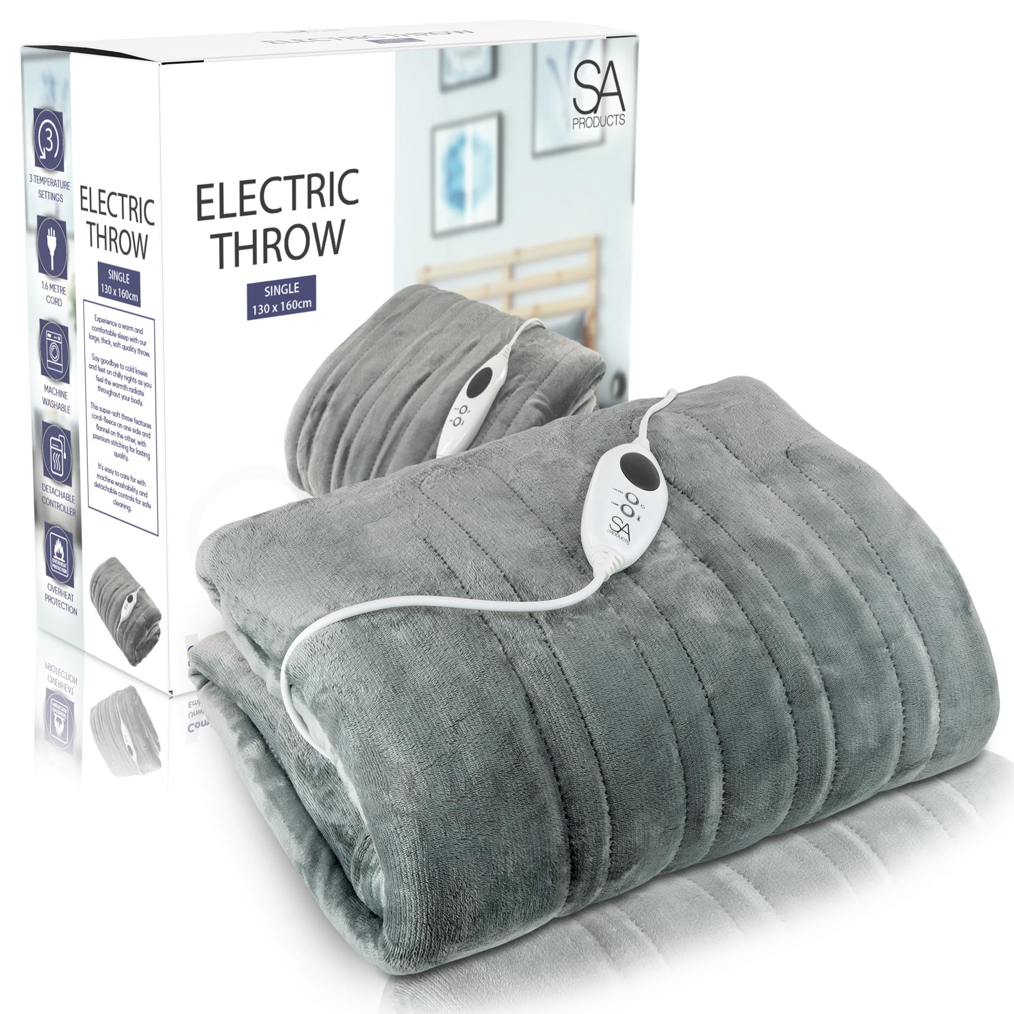 Cosy Electric Heated Throw Blanket