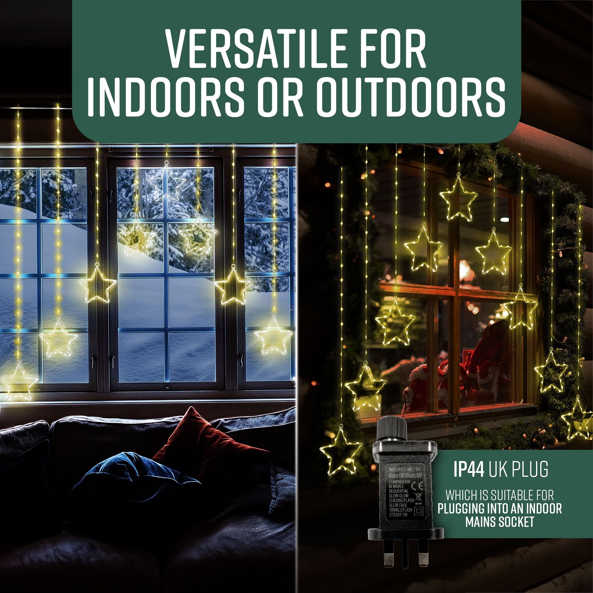 Star LED Curtain Window Lights