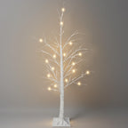 Pre-Lit White Birch Twig Tree