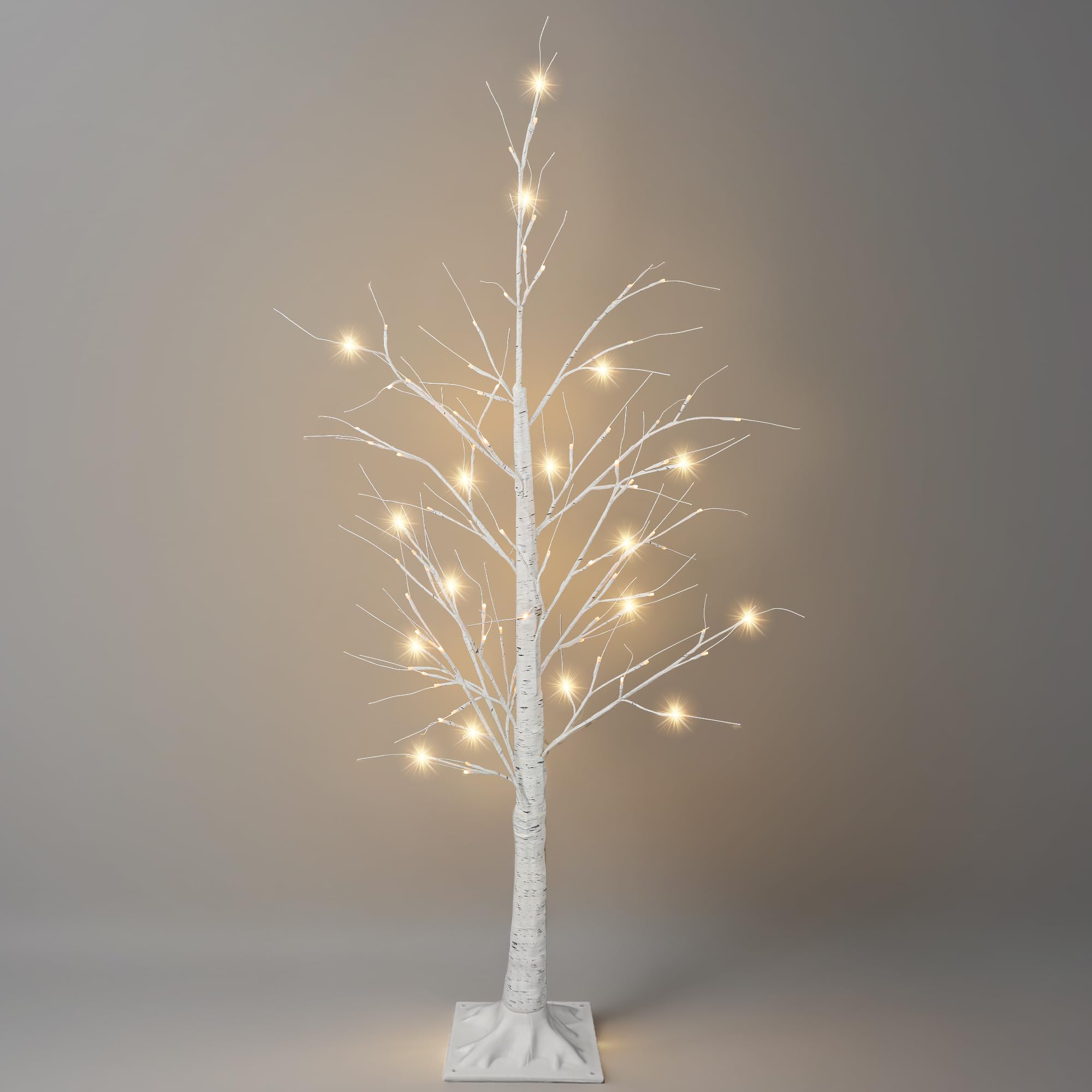 Pre-Lit White Birch Twig Tree