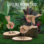 Set of 3 Robin Ornaments