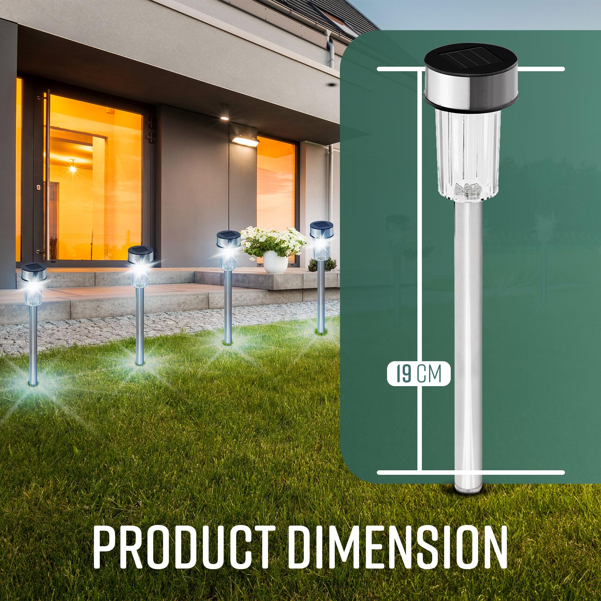 Solar Powered Outdoor Pathway Lights