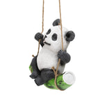 Swinging Panda Garden Statue