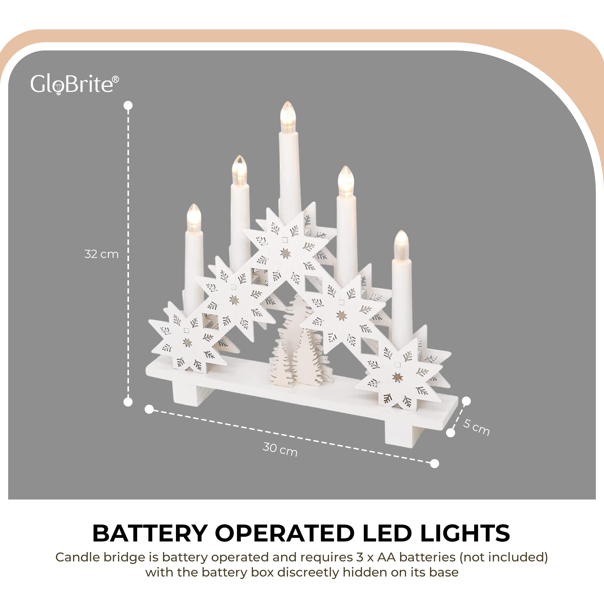 Wooden Christmas Candle Bridge