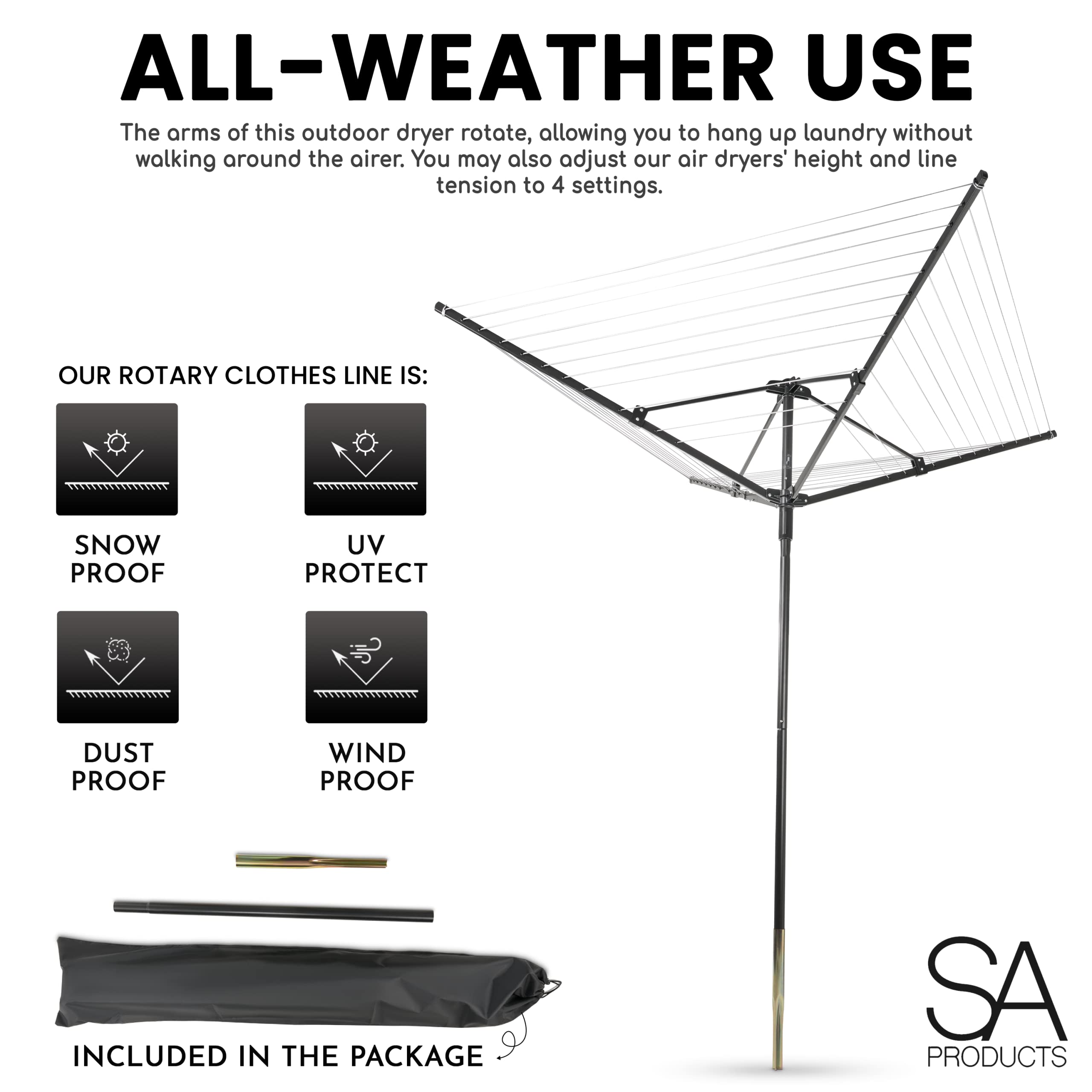 Outdoor Rotary Clothes Line
