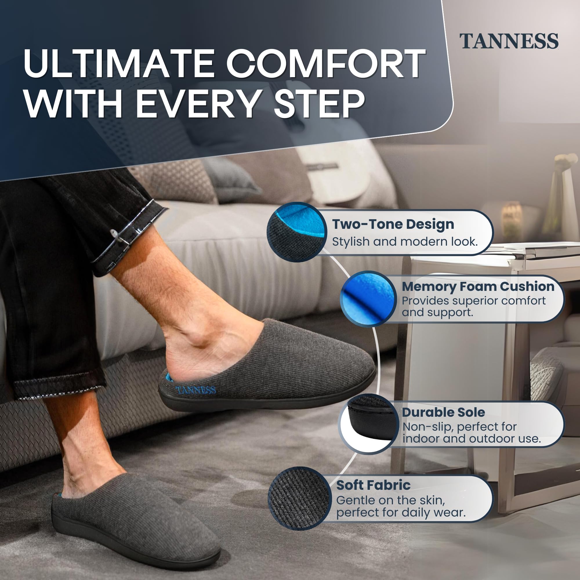 Memory Foam House Slippers